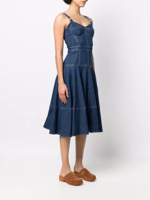 corset denim dress