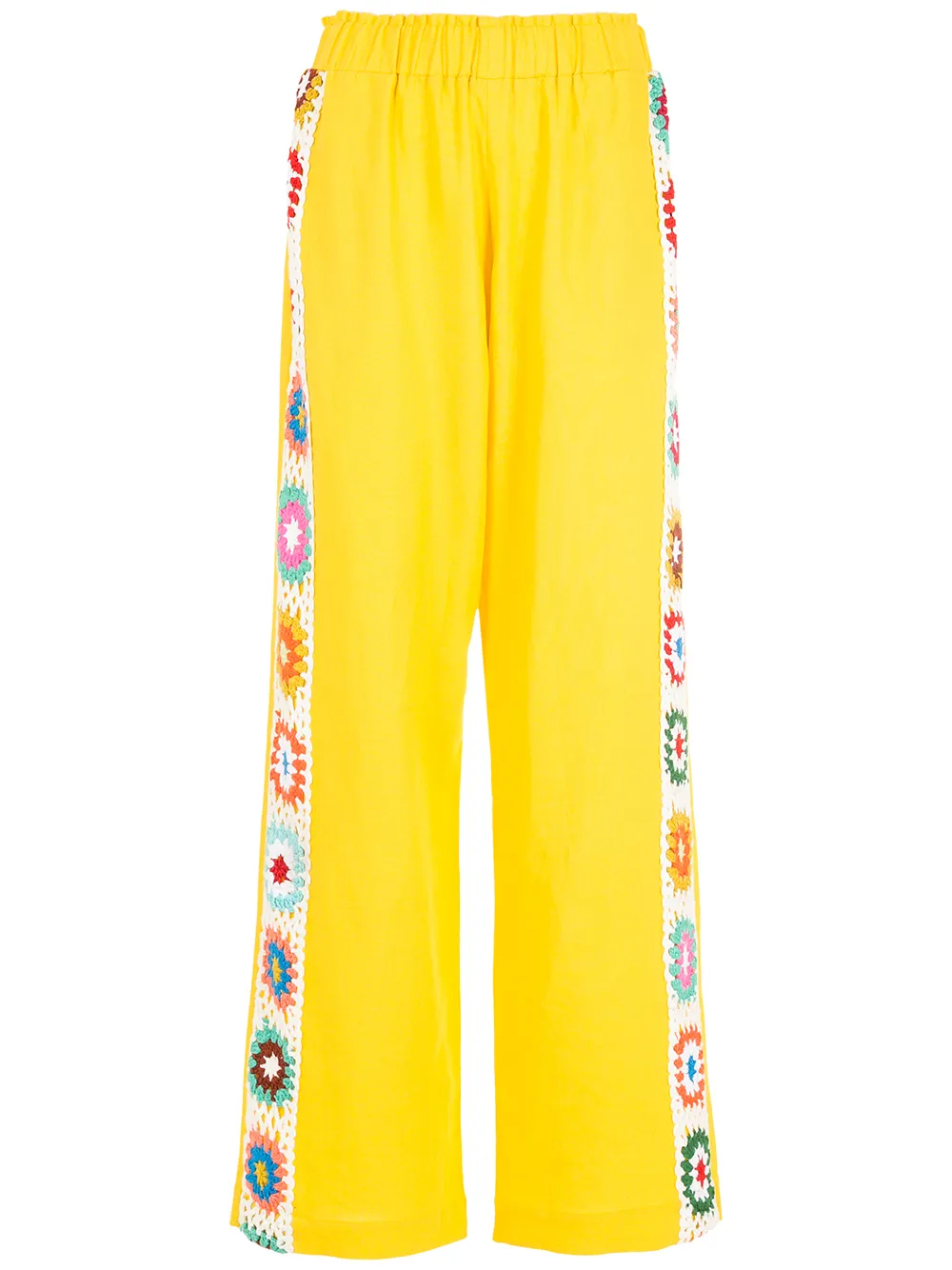 

Olympiah crochet-stripe track trousers - Yellow