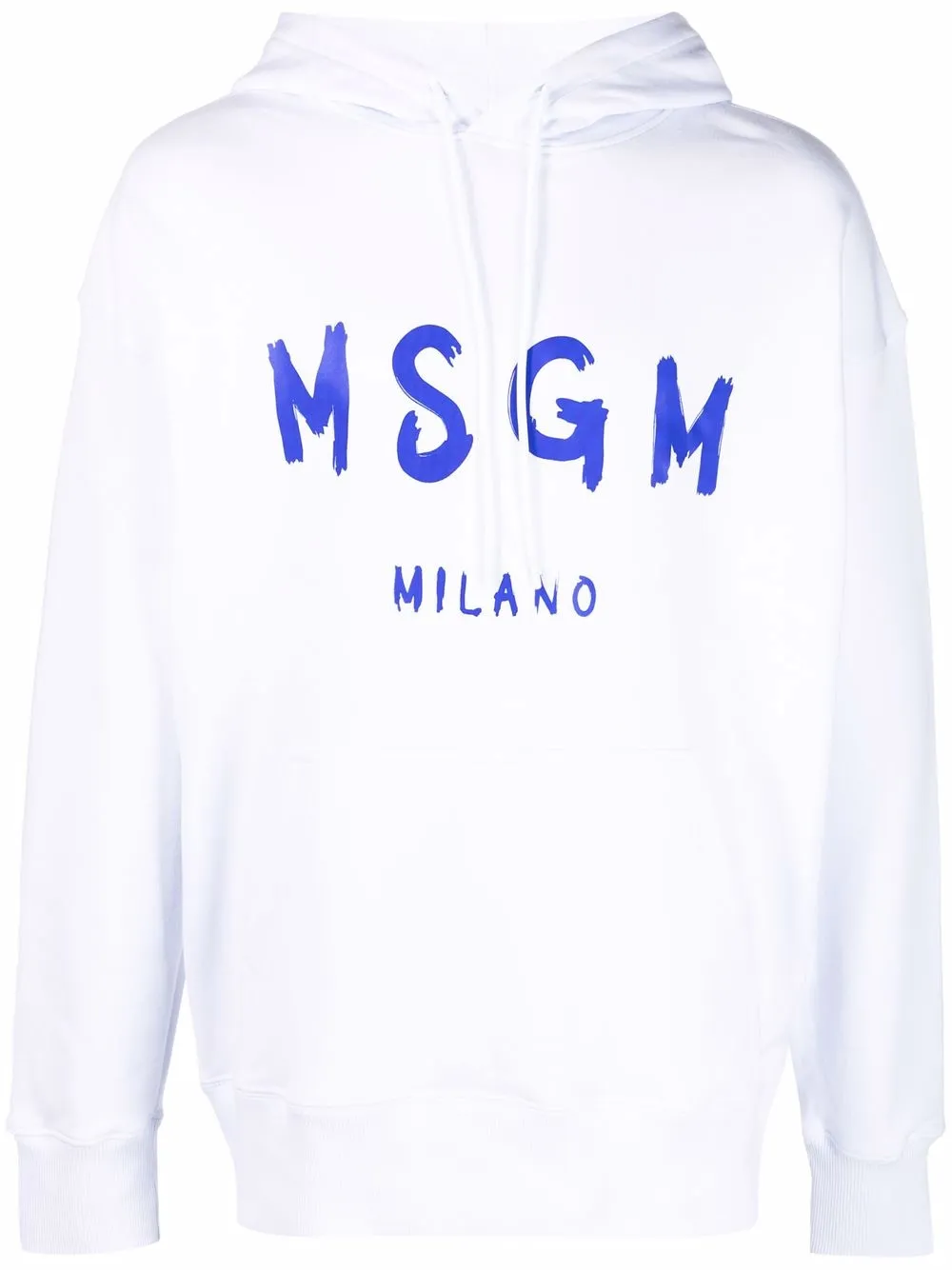 

MSGM logo-print cotton hoodie - White