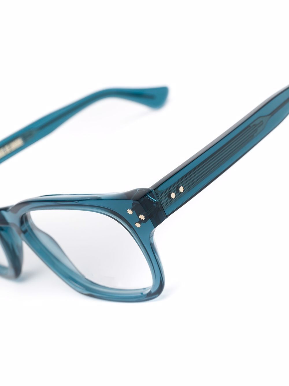 cutler & gross transparent square-frame glasses - blue