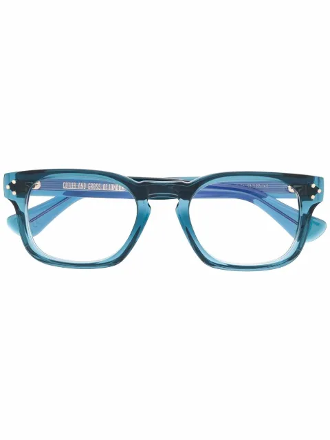 Cutler & Gross lentes con armazón cuadrada transparente