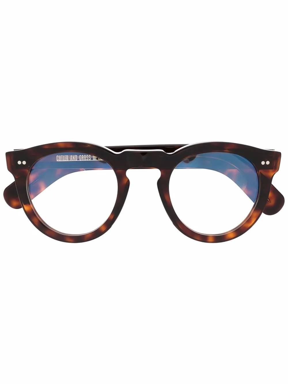 

Cutler & Gross tortoiseshell-effect round-frame glasses - Brown