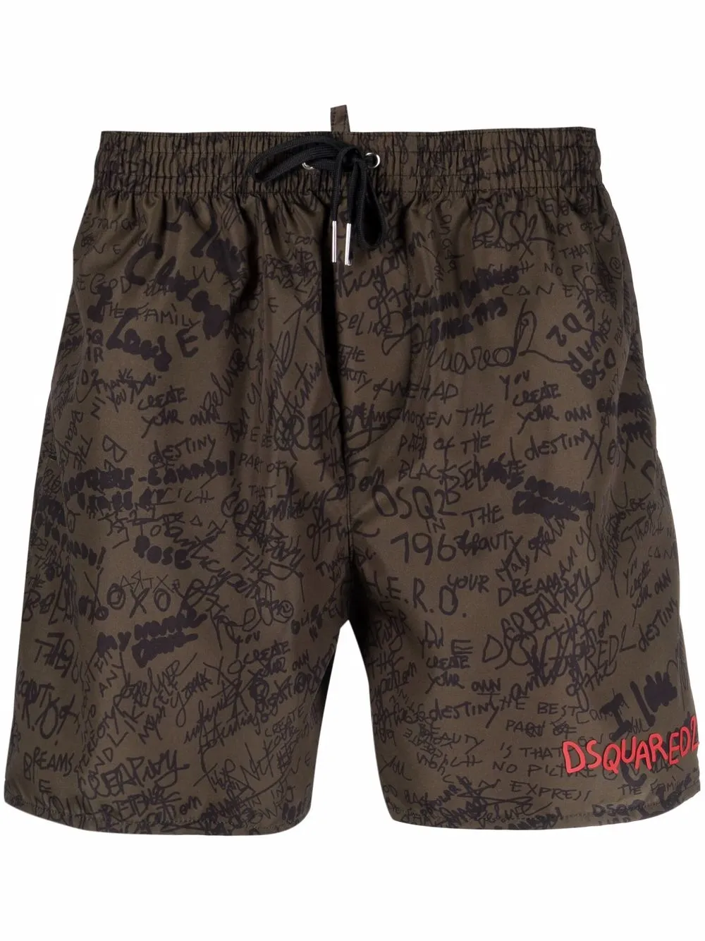 

Dsquared2 shorts de playa con logo estampado - Verde