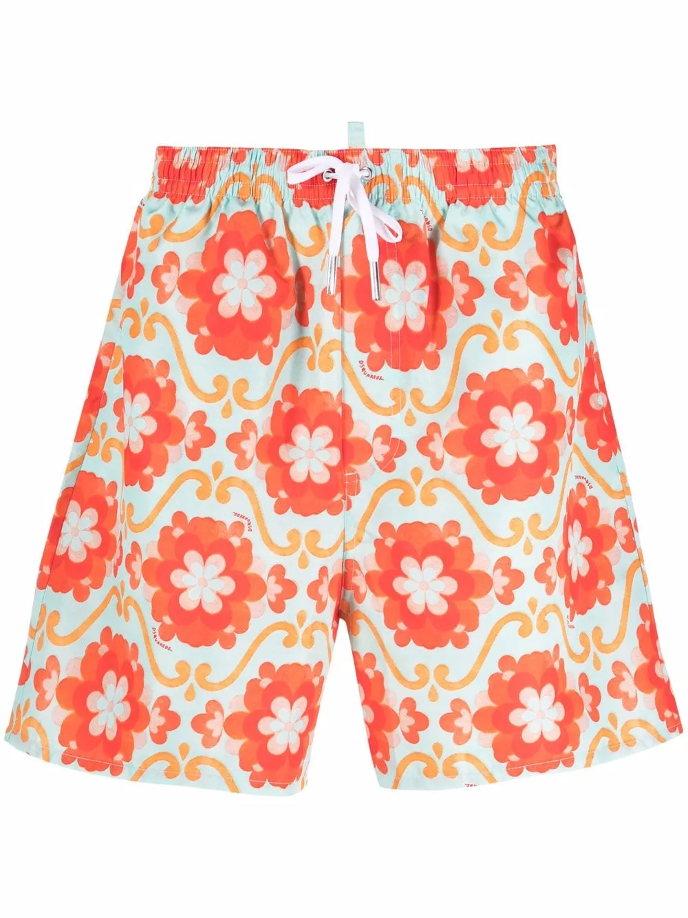 

Dsquared2 shorts de playa con estampado floral - Rojo