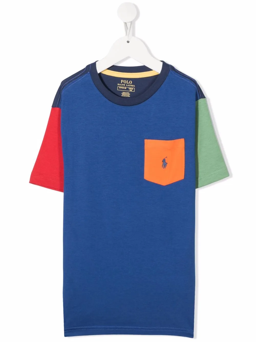 

Ralph Lauren Kids playera con diseño color block y logo - Azul