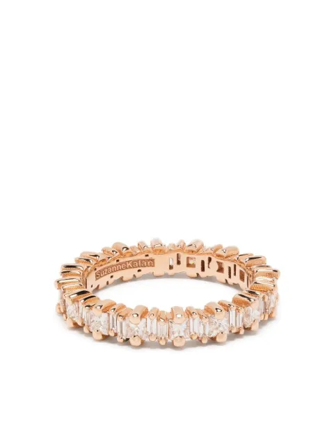 Suzanne Kalan 18kt rose gold baguette diamond ring