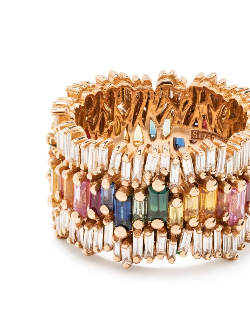  Suzanne Kalan 18kt Rotgoldring Mit Diamanten Und Saphir   Rosa 