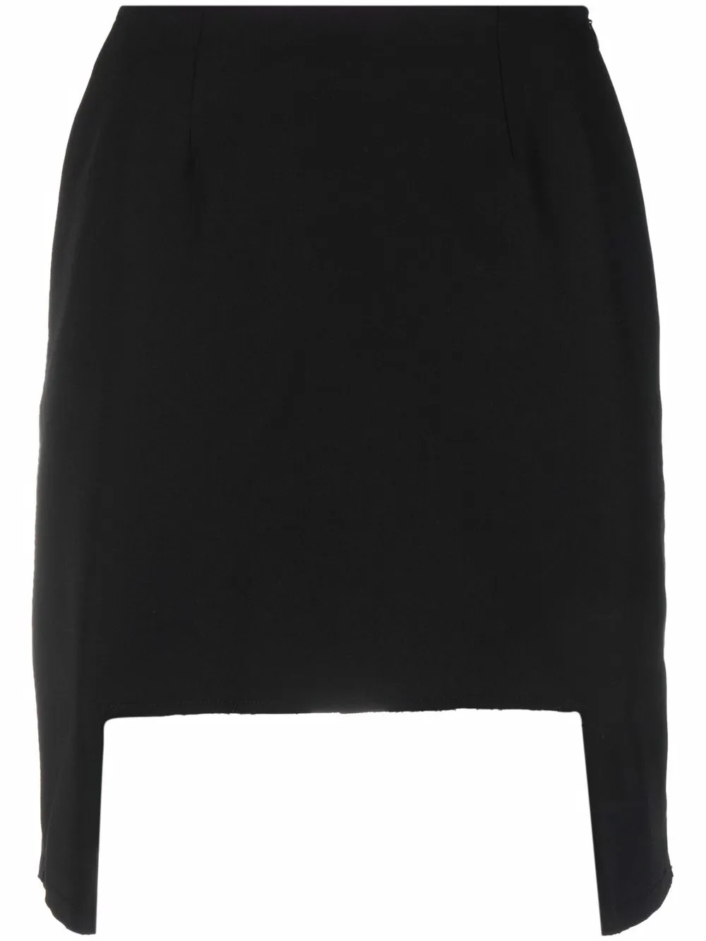 

MM6 Maison Margiela falda con dobladillo asimétrico - Negro