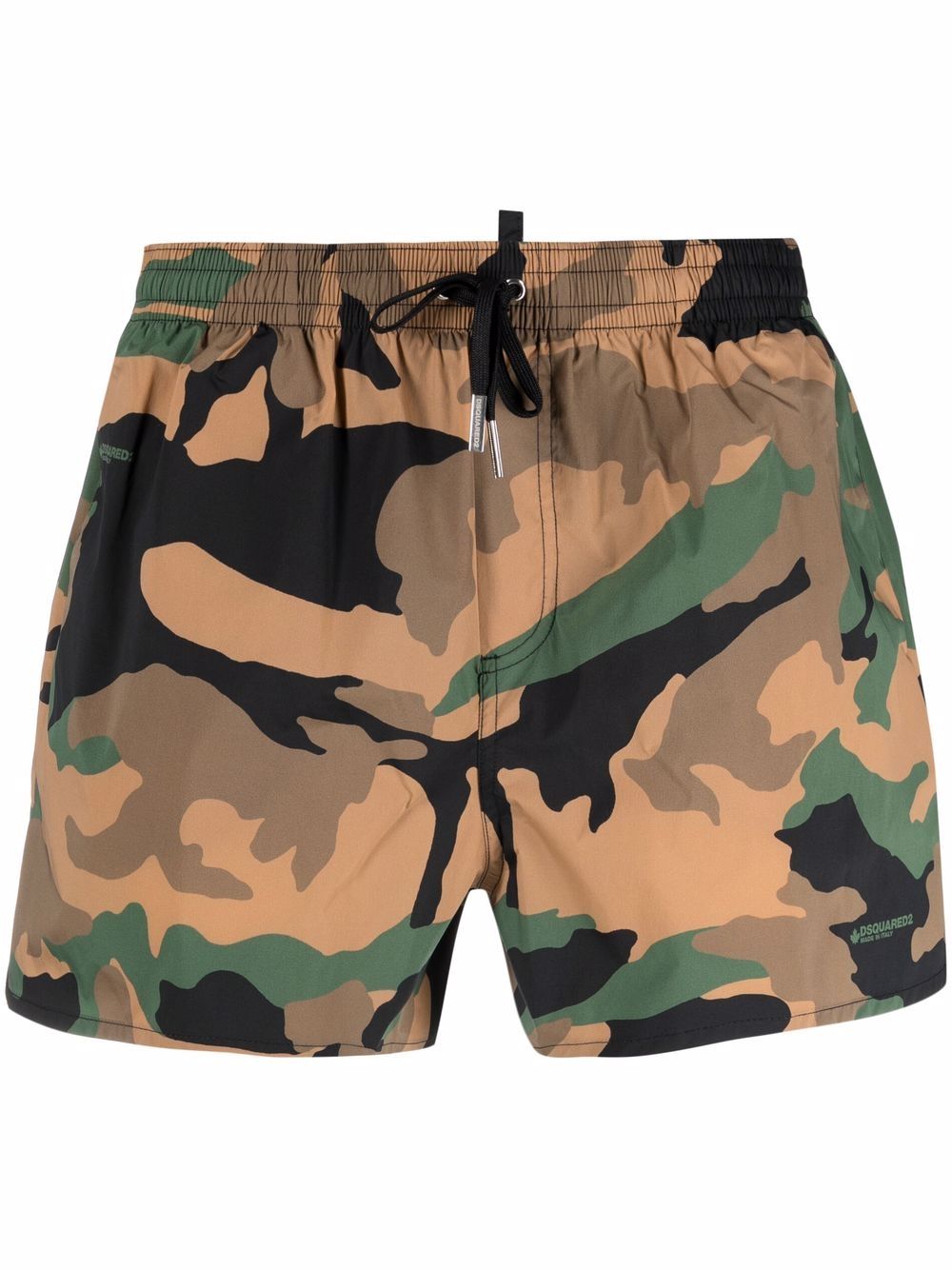 

Dsquared2 shorts de playa con motivo militar - Marrón