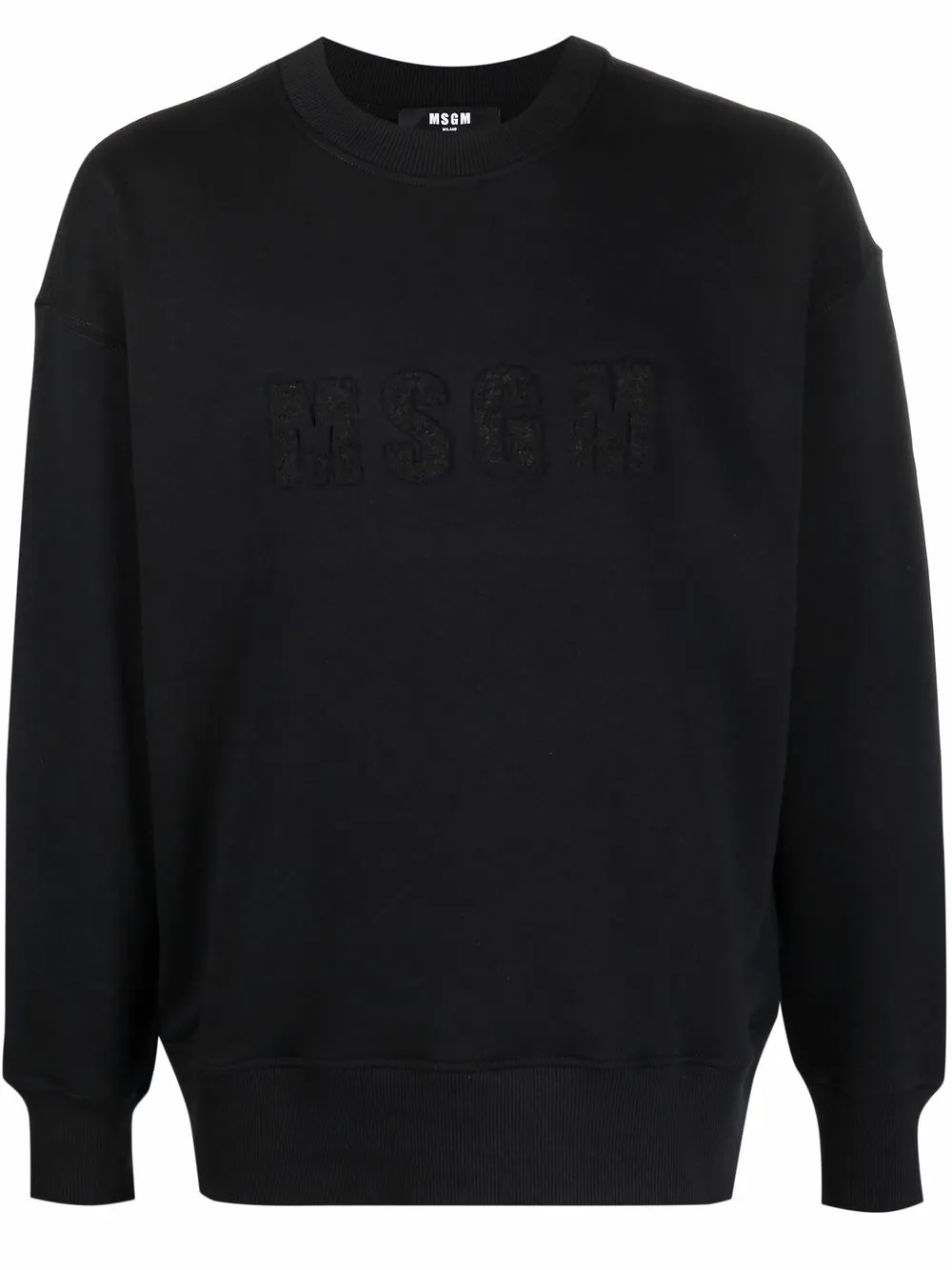 

MSGM hoodie con logo en relieve - Negro