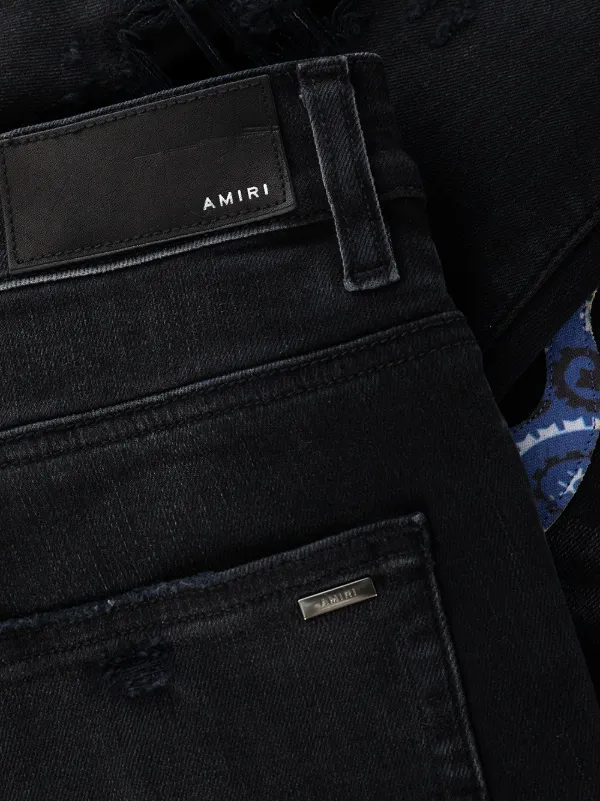 AMIRI flame-detail skinny-cut Jeans 