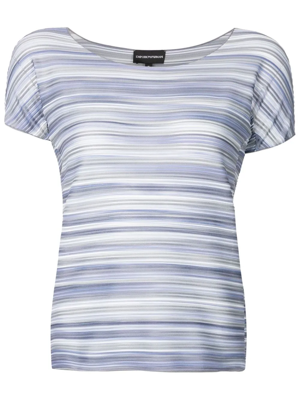 

Emporio Armani playera ajustada con motivo de rayas - Azul