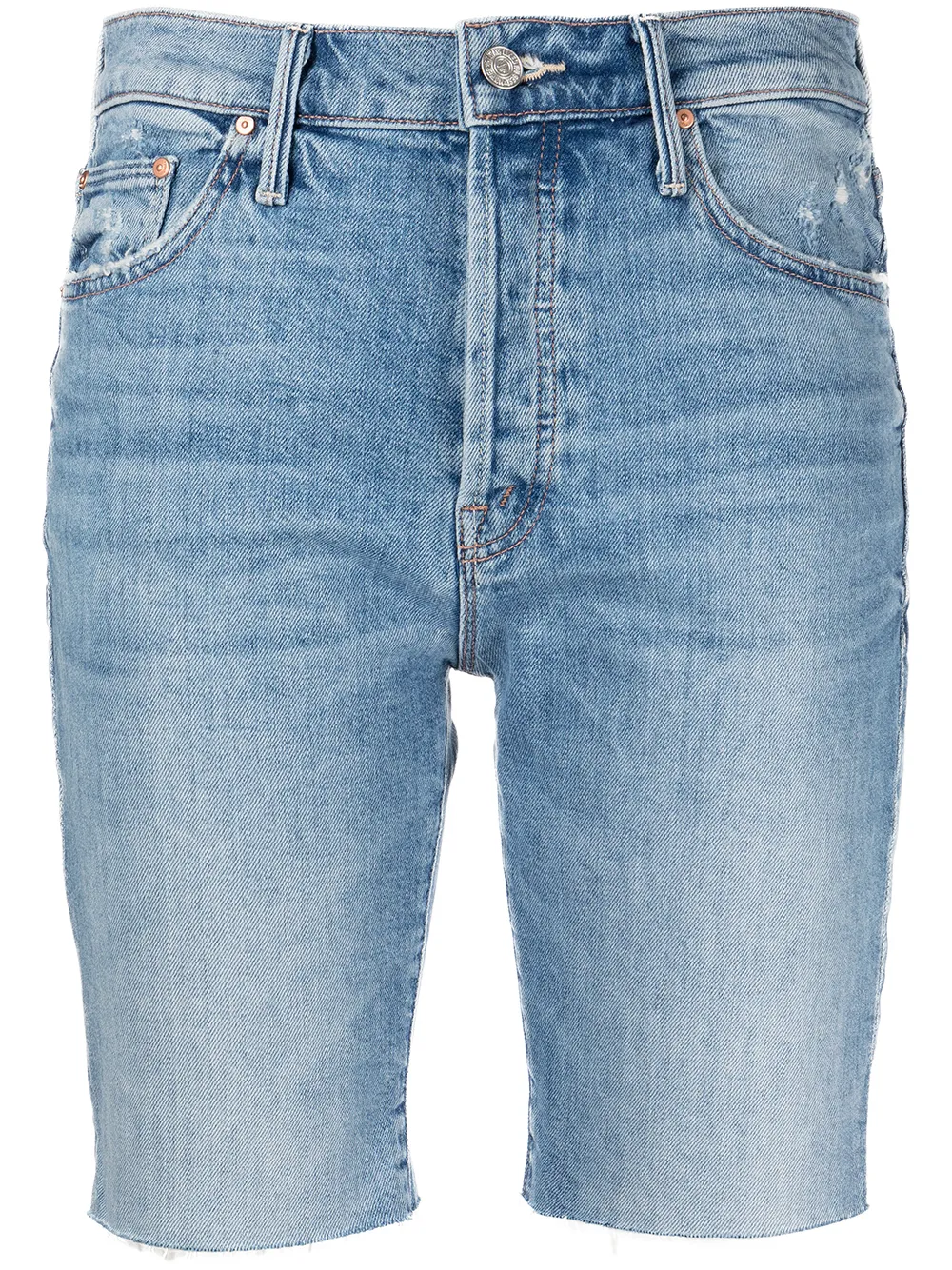 

MOTHER high-waisted skinny denim shorts - Blue