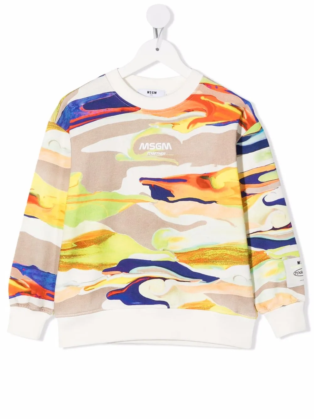 

MSGM Kids sudadera con estampado jaspeado - Neutro