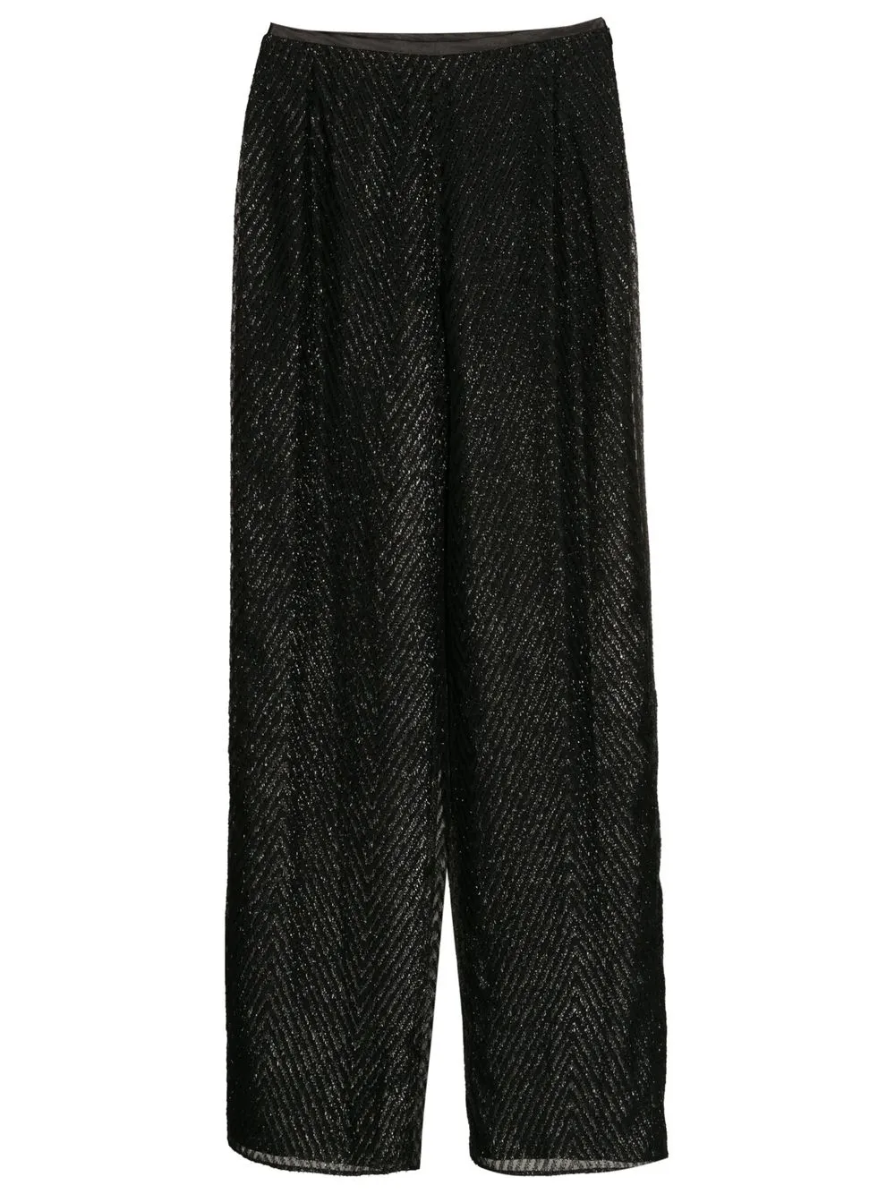 

Emporio Armani pantalones con tiro alto bordado con lentejuelas - Negro