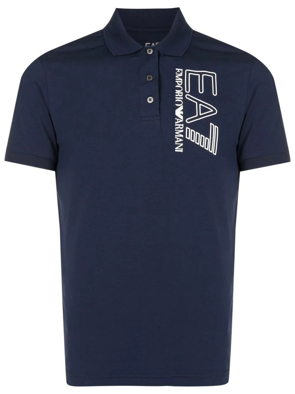 

Ea7 Emporio Armani playera tipo polo con logo estampado - Azul