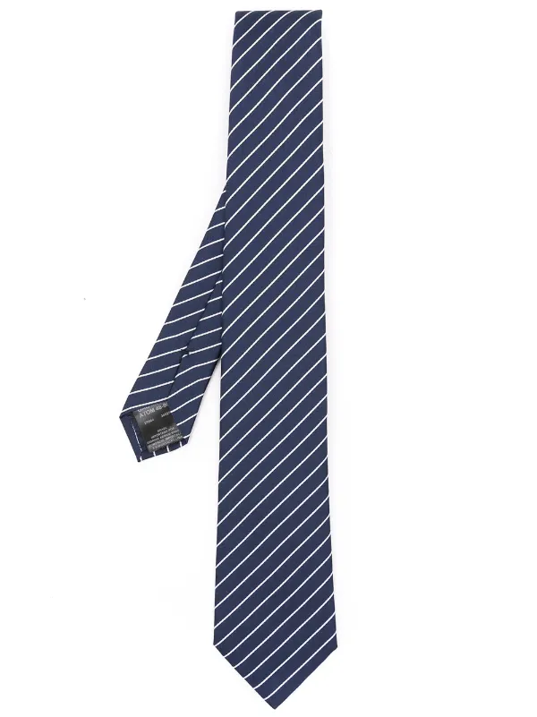 Civilize Sea bream Assimilation Emporio Armani Gravata De Seda Com Listras - Farfetch