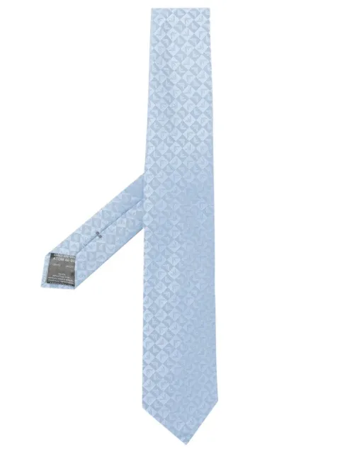 Emporio Armani monogram-print silk tie