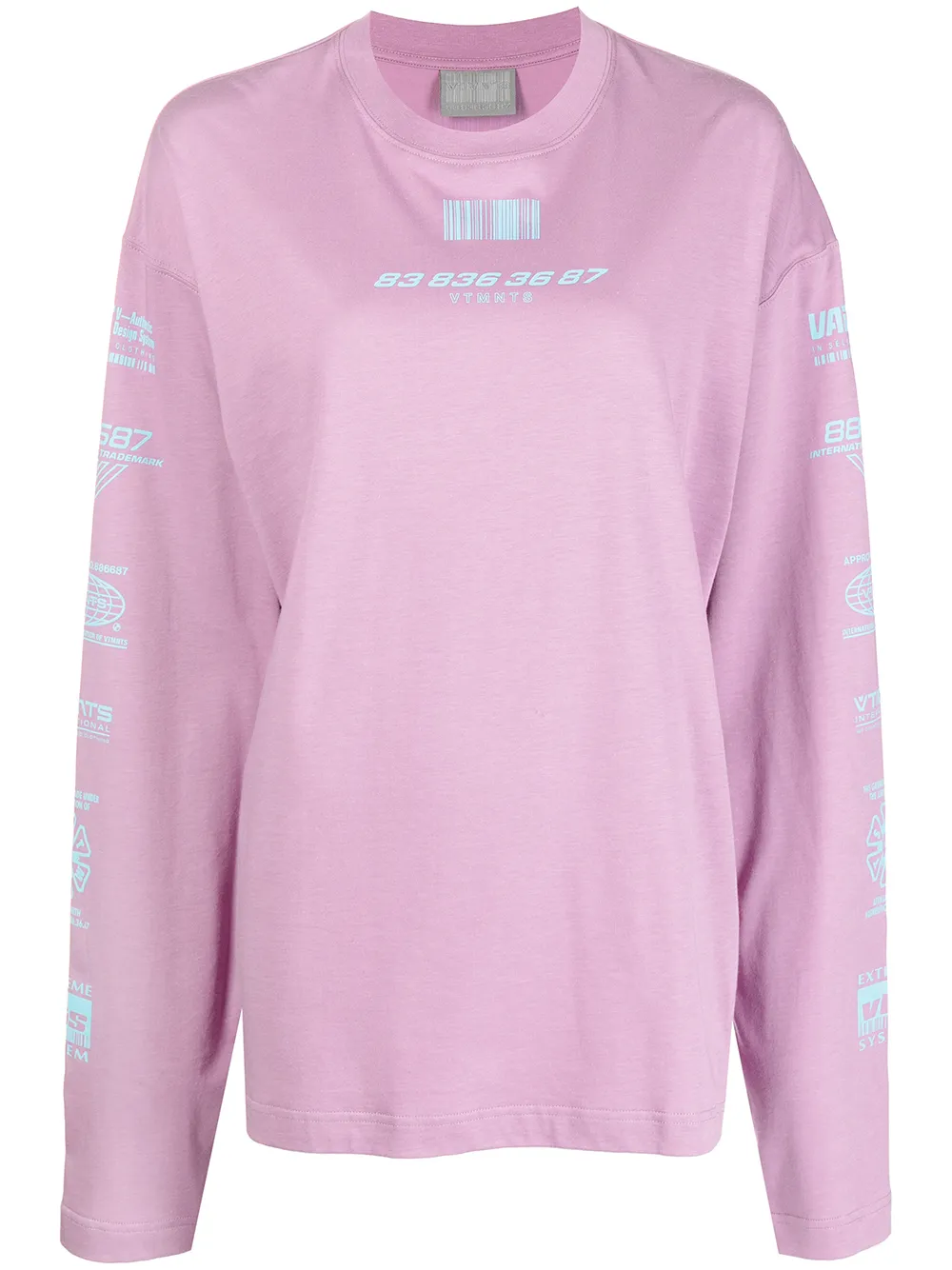 

VTMNTS playera manga larga - Morado