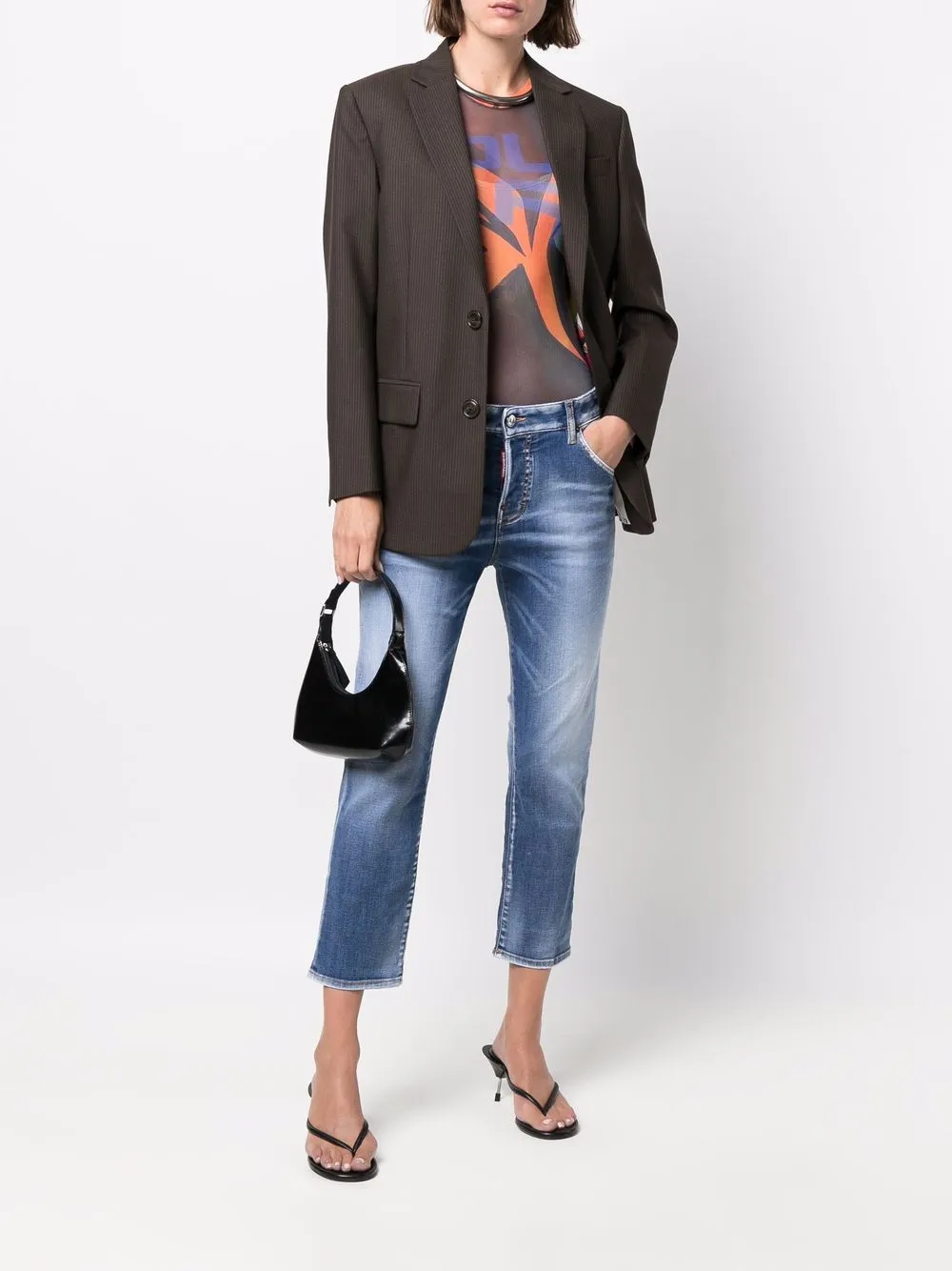 Dsquared2 Cropped jeans - Blauw