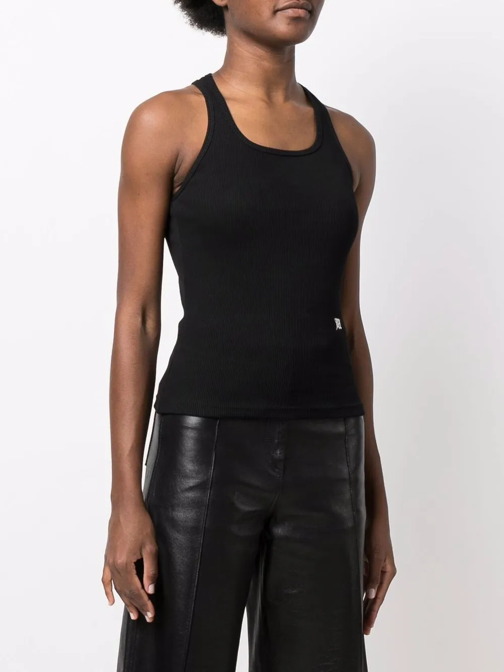  Misbhv Tanktop Aus Geripptem Strick   Schwarz 