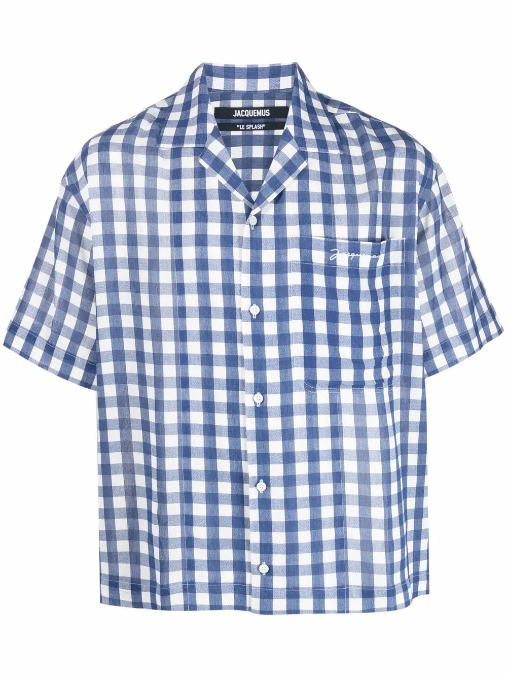 

Jacquemus La chemise Jean checked bowling shirt - Blue