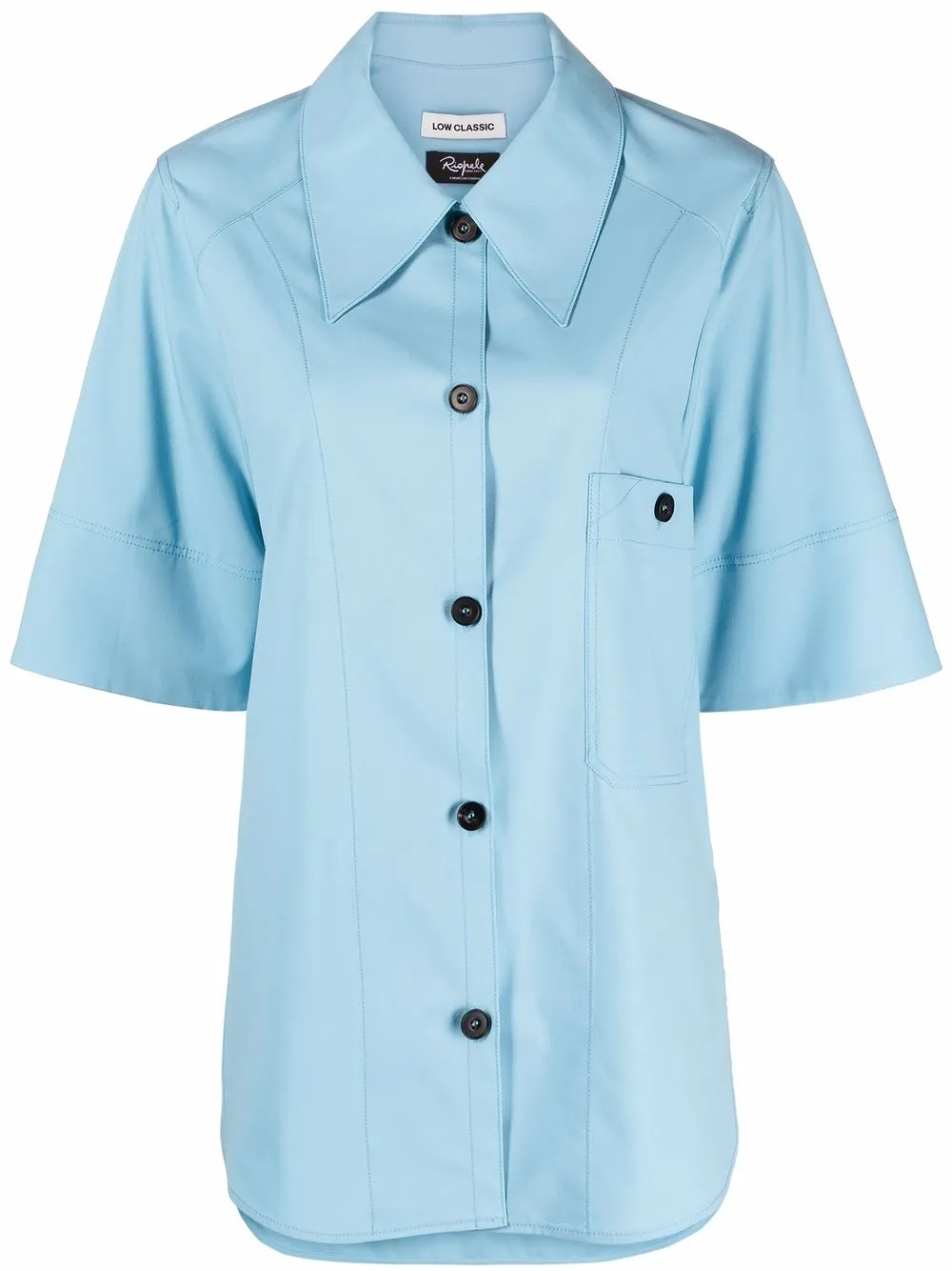 

Low Classic camisa a paneles con botones - Azul