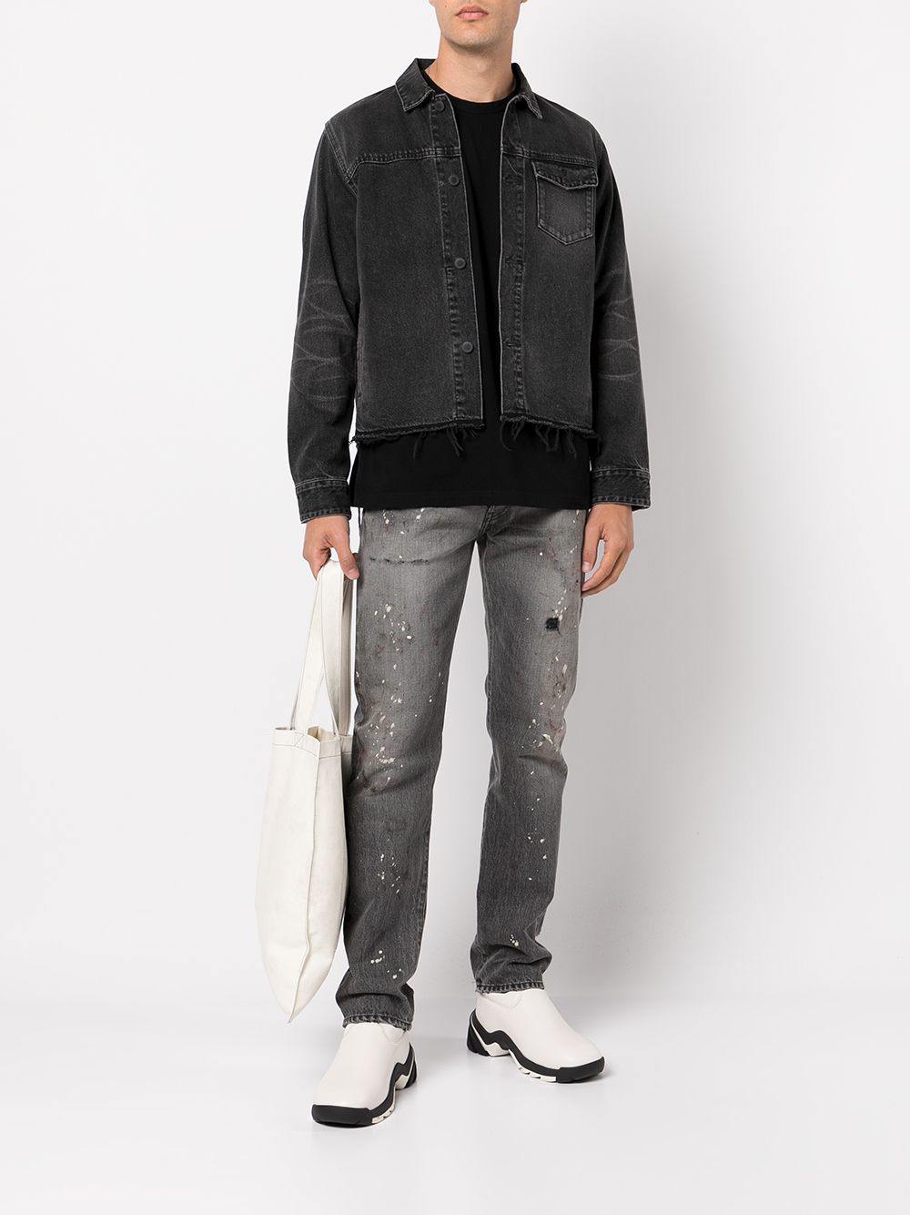 John Elliott Denim jack - Zwart