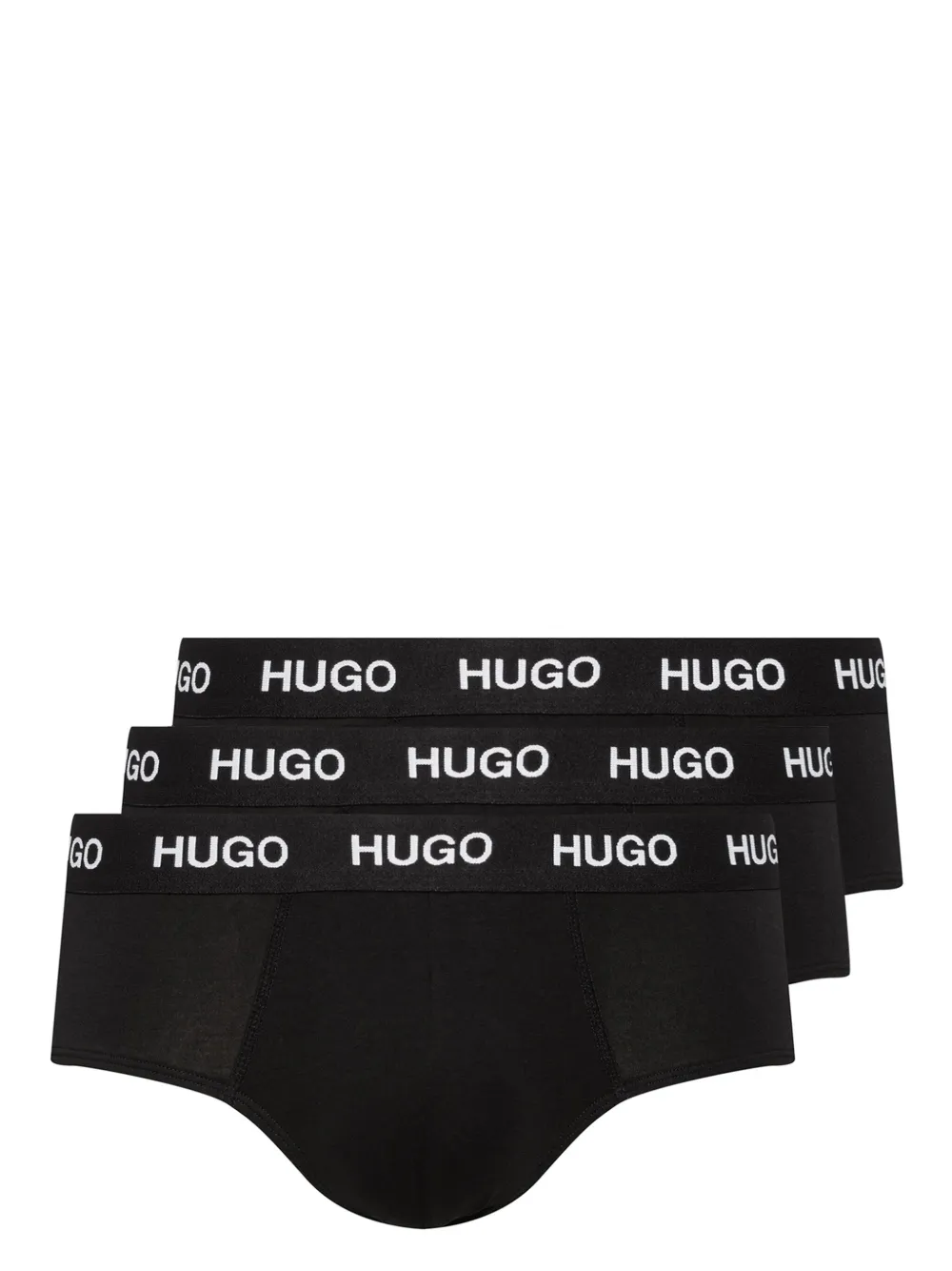 HUGO Kit 3 cuecas com logo no cós | Preto | Image 1