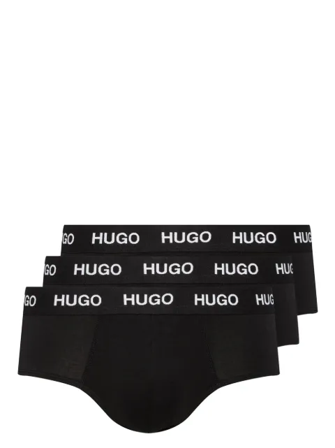 HUGO Kit 3 cuecas com logo no cós