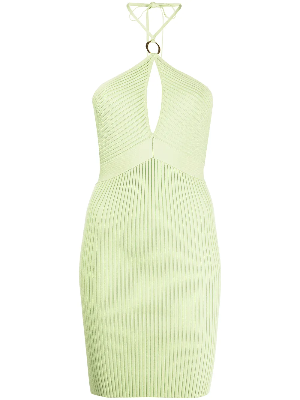 

Jonathan Simkhai vestido con cuello halter - Verde