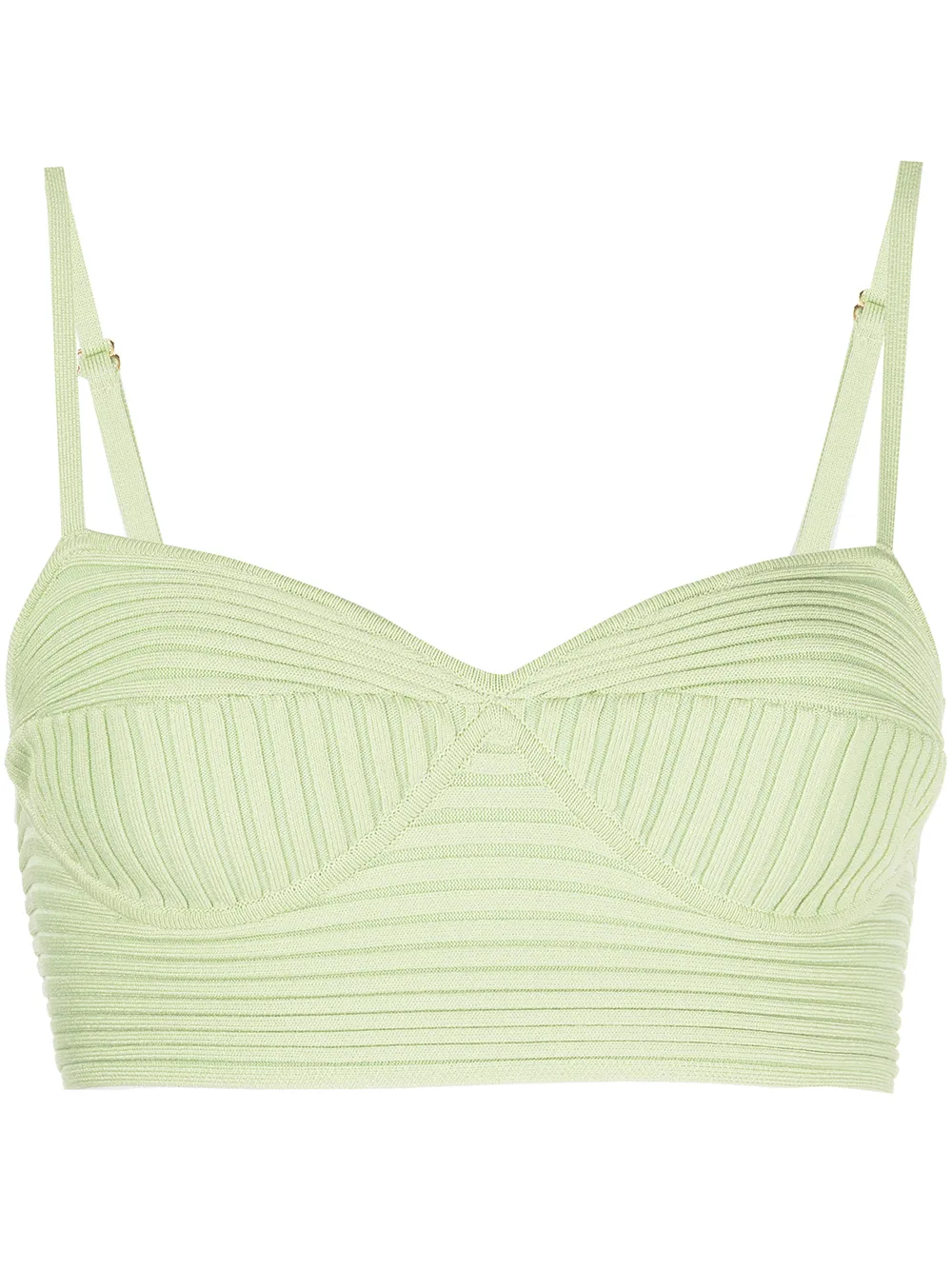 

Jonathan Simkhai knitted crop bralette top - Green