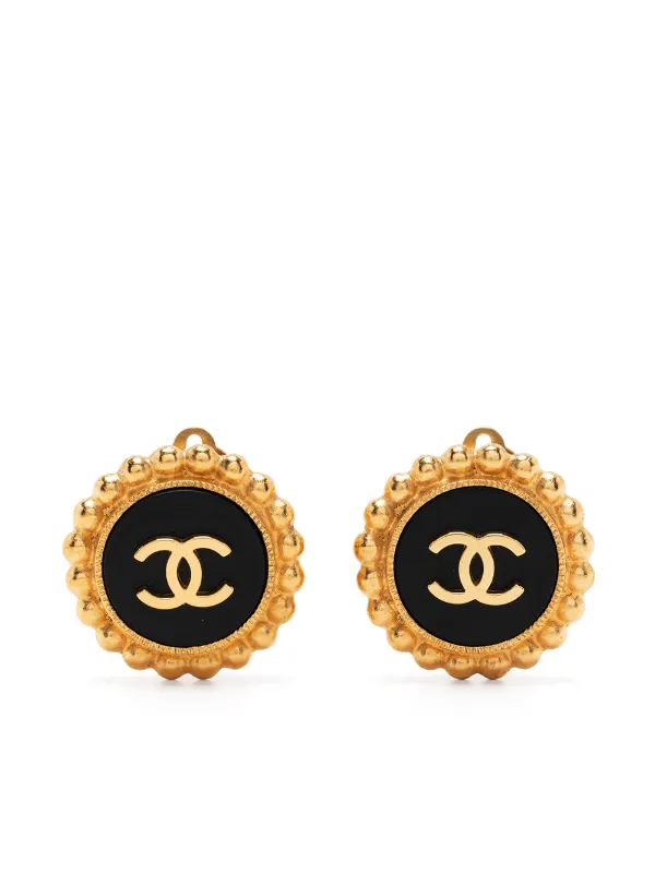 CHANEL Pre-Owned Aretes Con Motivo De Botón 1995 - Farfetch