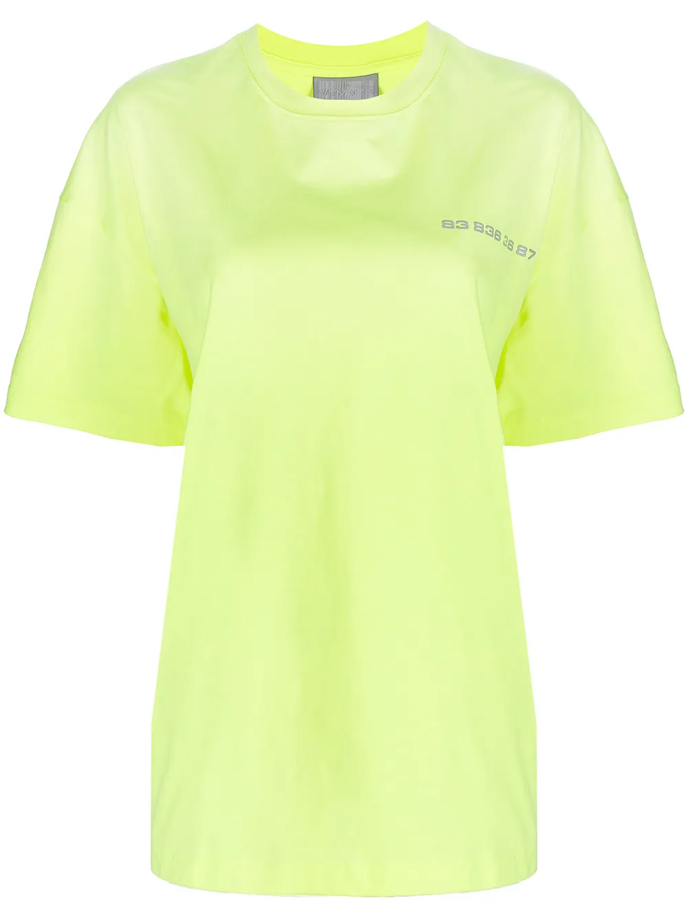 

VTMNTS playera oversize con motivo de dígitos - Amarillo