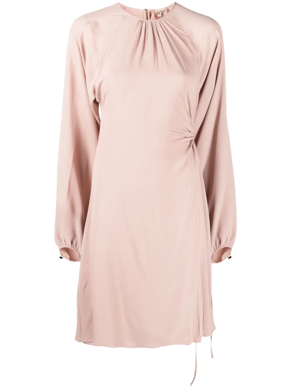 

Nº21 ruched-detail long-sleeved dress - Neutrals