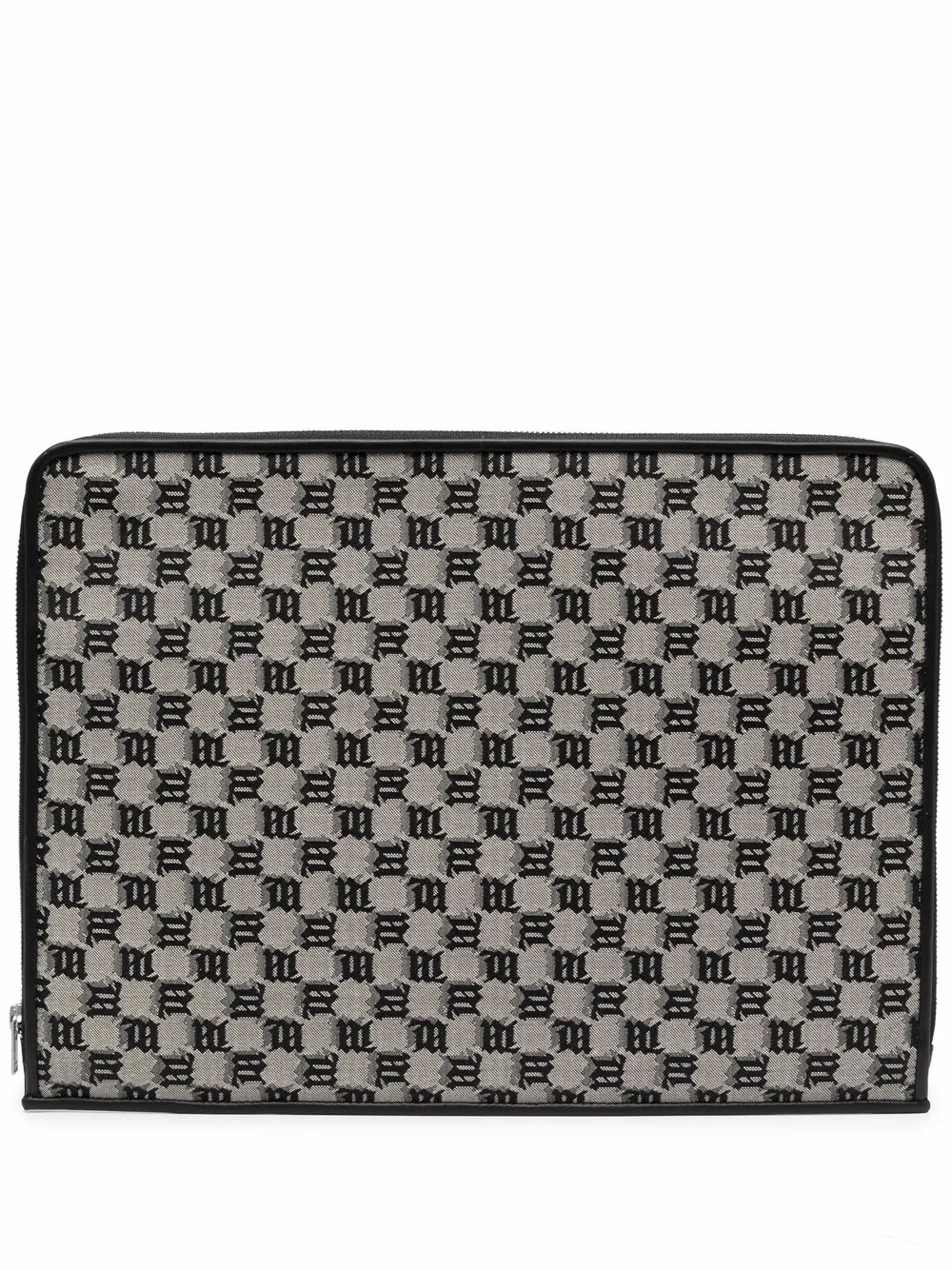 

MISBHV monogram leather clutch bag - Grey