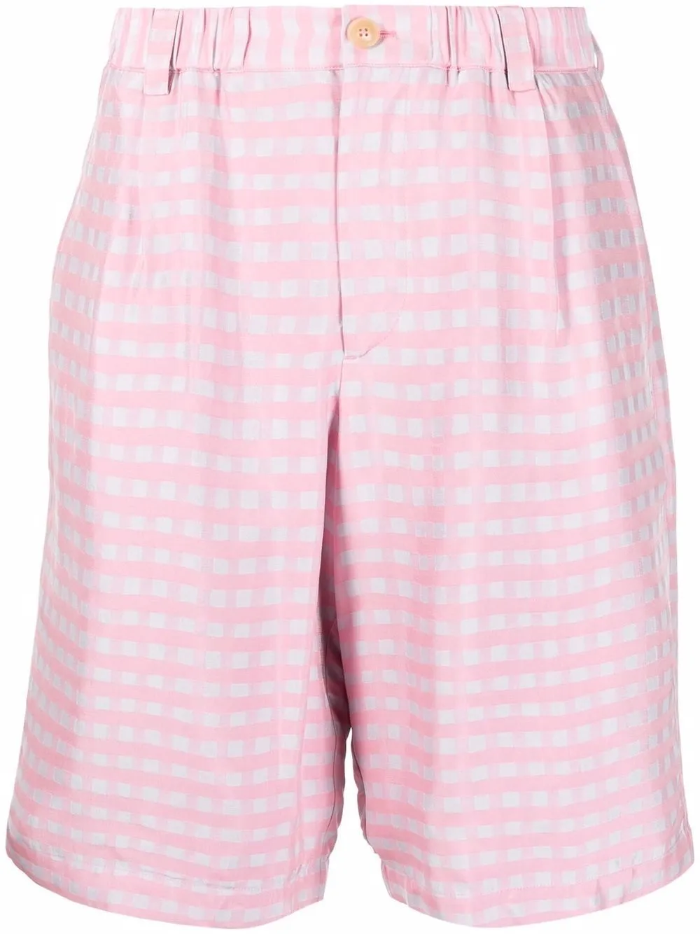 Jacquemus Grey & Pink 'le Short Gelati' Shorts In Pink
