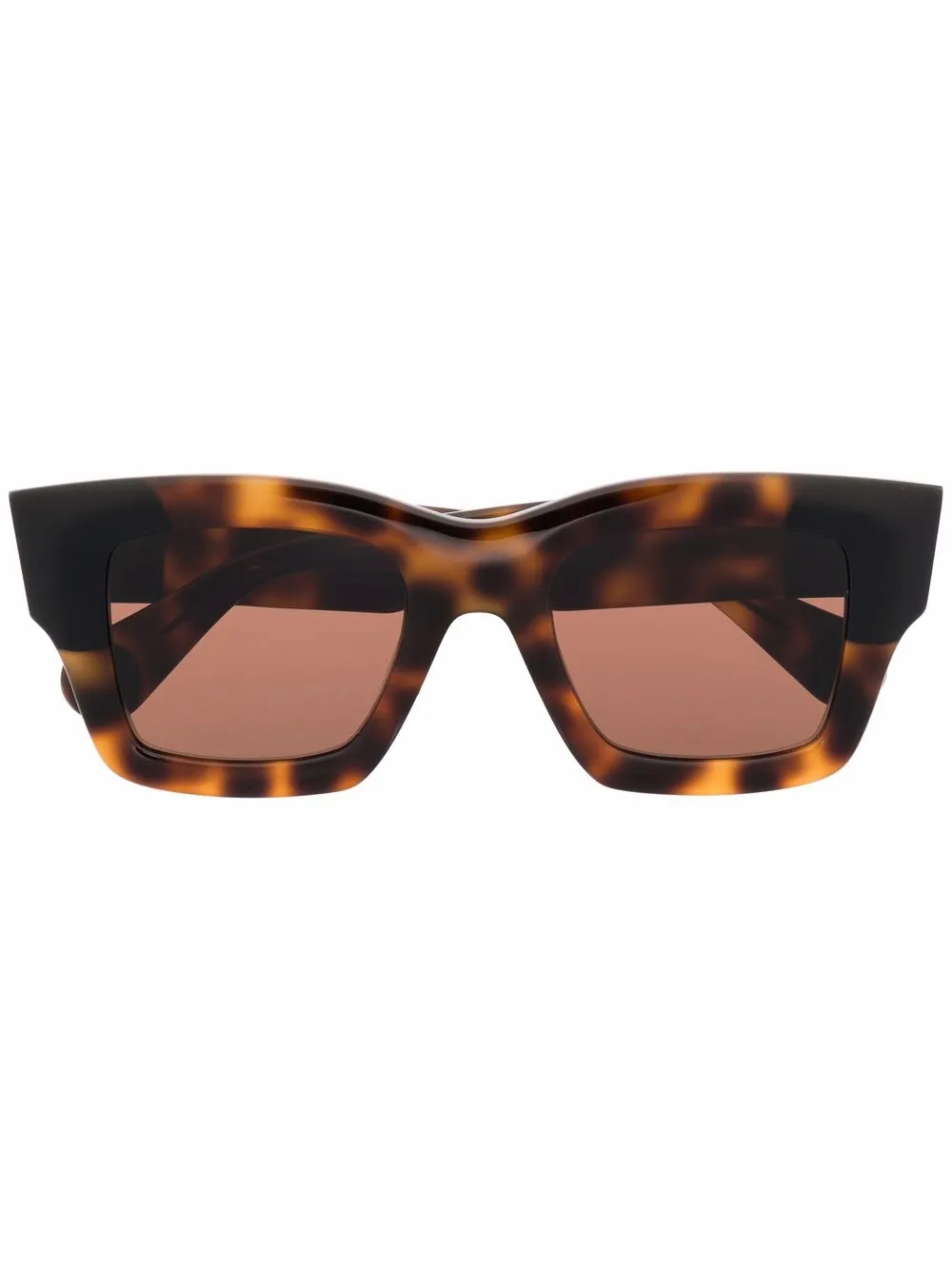 

Jacquemus tortoiseshell rectangle-frame sunglasses - Brown