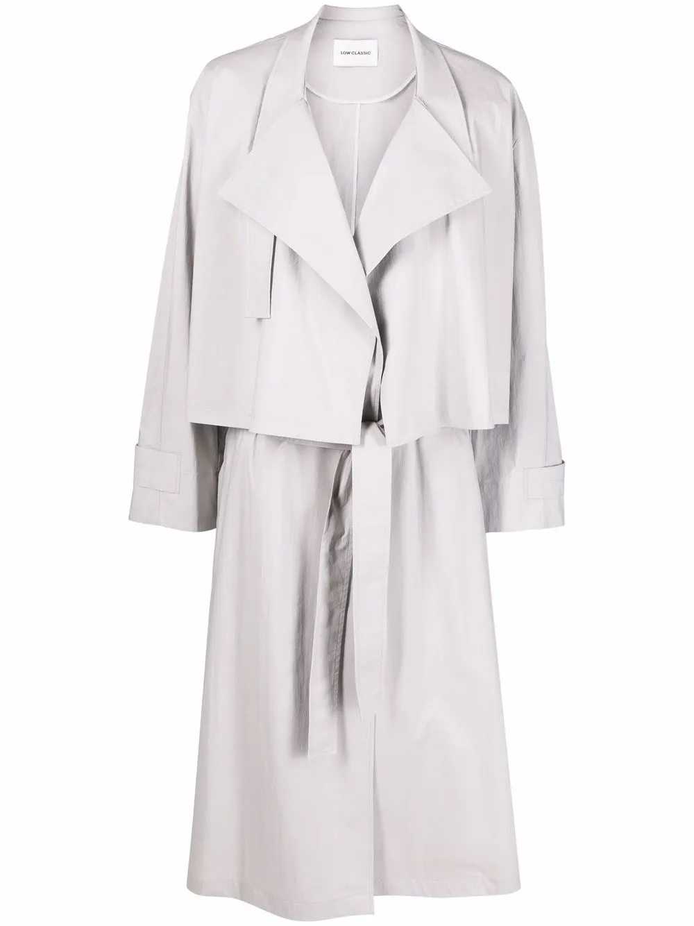 

Low Classic draped-panel trench coat - Grey