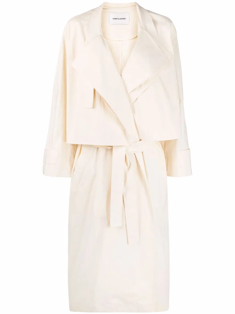 

Low Classic draped-panel trench coat - Neutrals