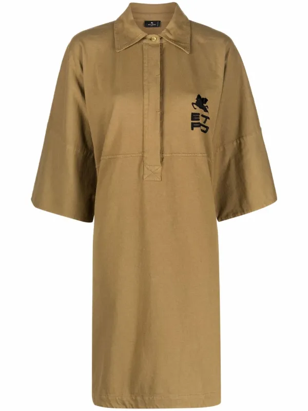 ETRO logo-embroidered Oversized Polo 