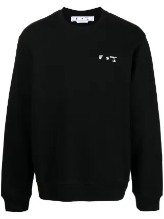 Off White Hands Off logo print Sweatshirt Black FARFETCH UK