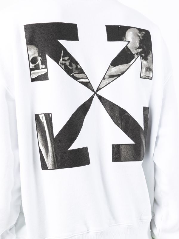 Off-White Caravaggio Arrow-print crew-neck Sweatshirt - Farfetch