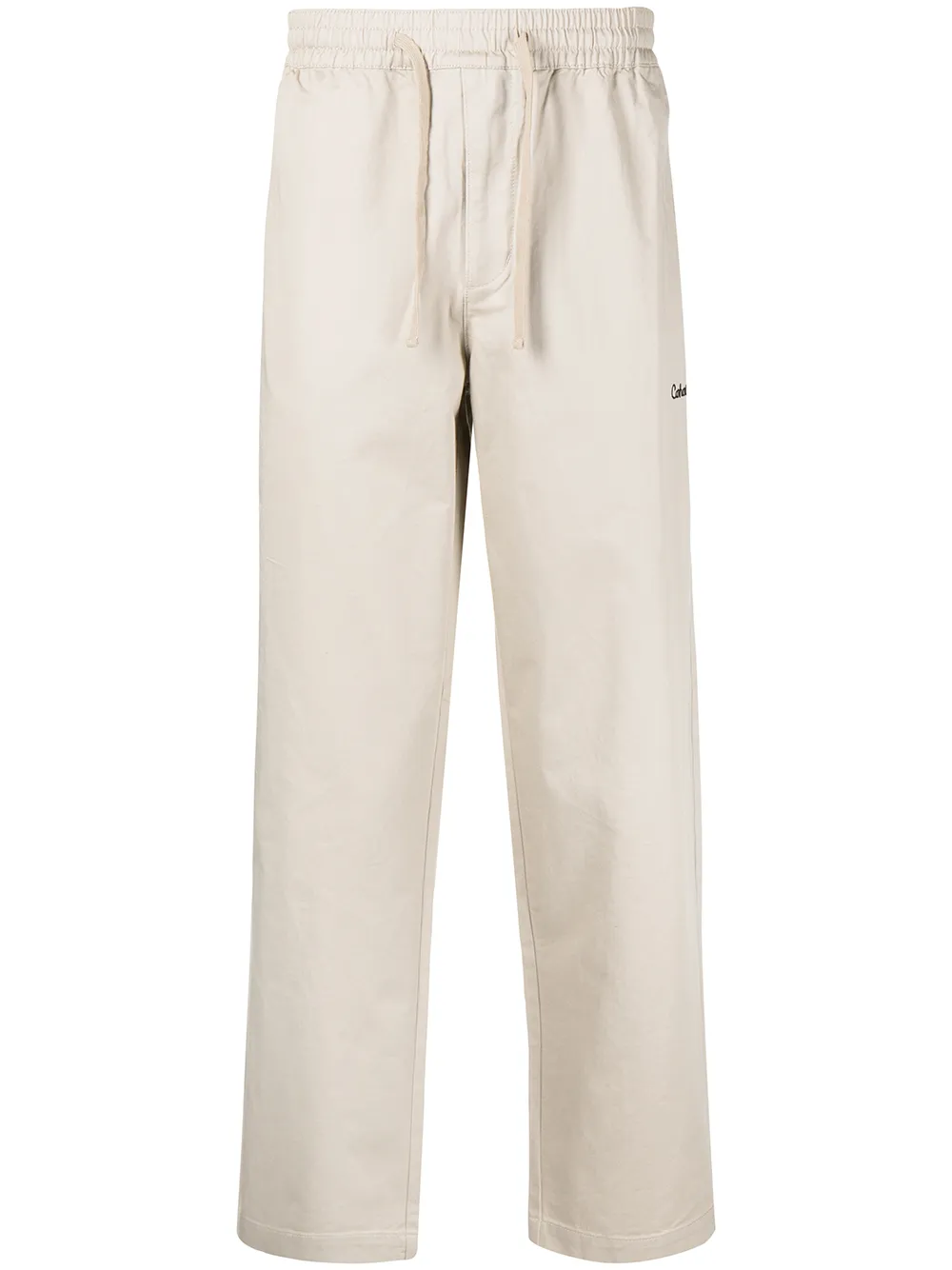 

Carhartt WIP pantalones rectos con cordones en la pretina - Blanco