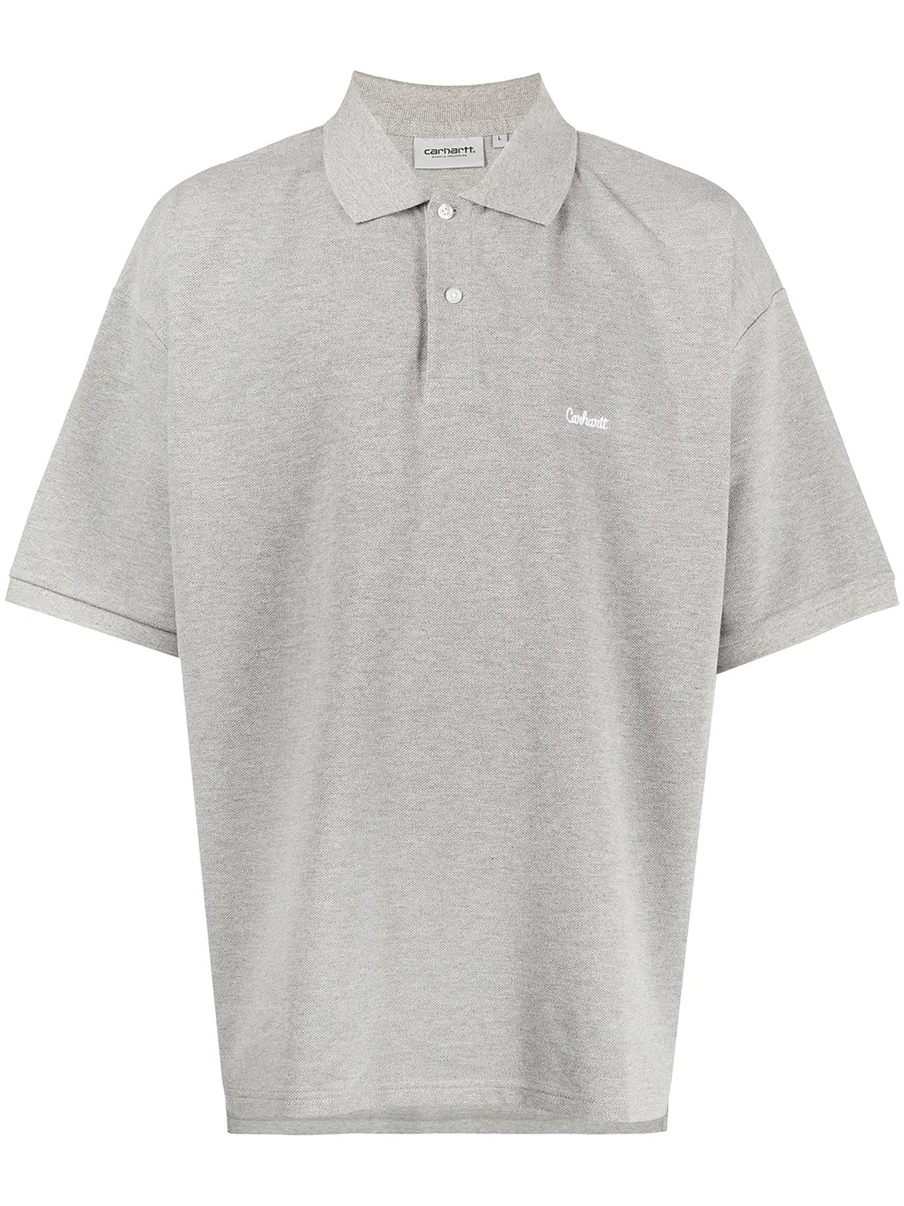 

Carhartt WIP playera tipo polo con logo bordado - Gris