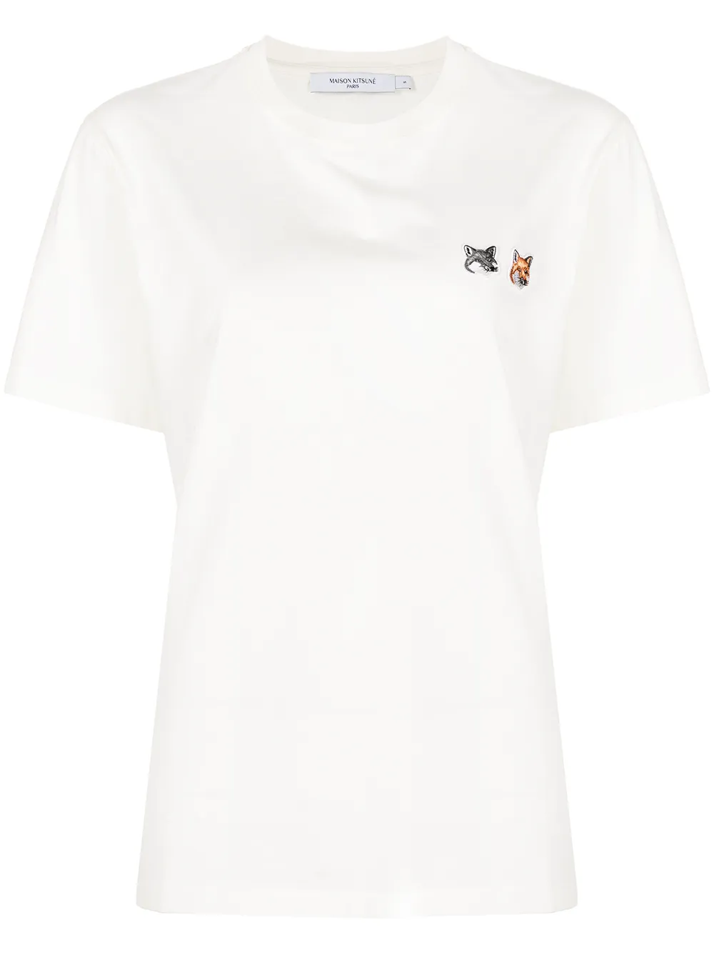 

Maison Kitsuné playera con cuello redondo y logo - Blanco