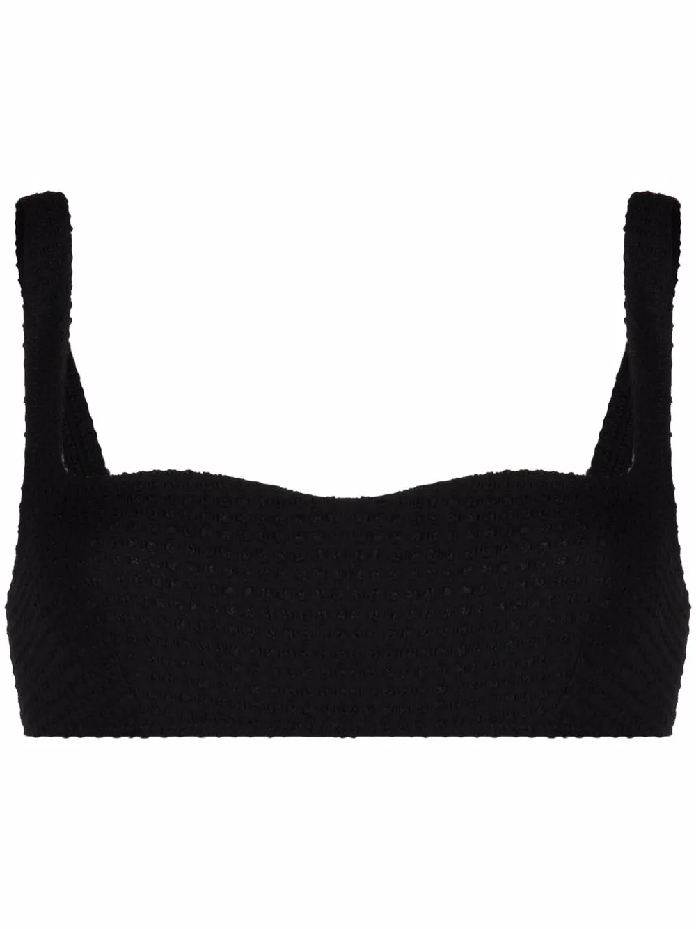 

Nanushka sweetheart-neck seamless bikini top - Black