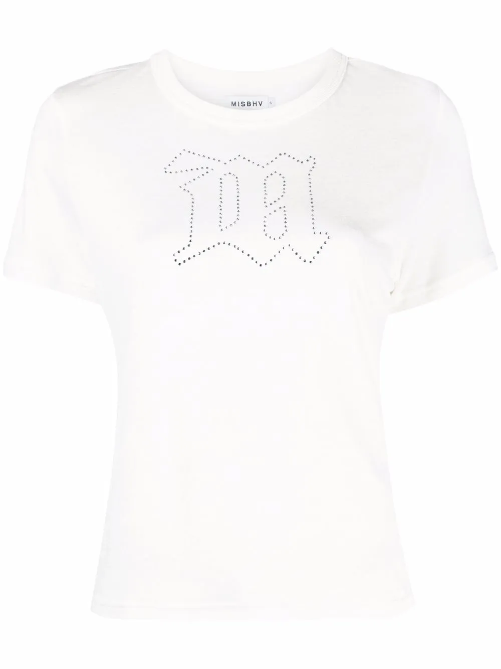 

MISBHV playera con detalles de strass - Blanco