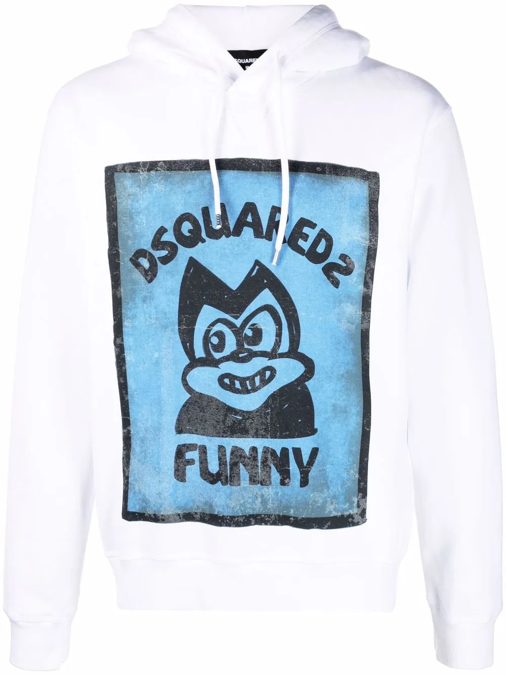 graphic-print cotton hoodie