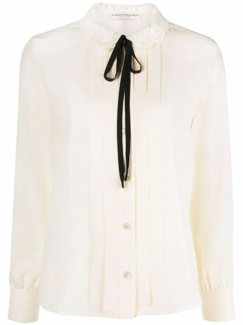 

Alessandra Rich tie-fastening long-sleeve blouse - Neutrals